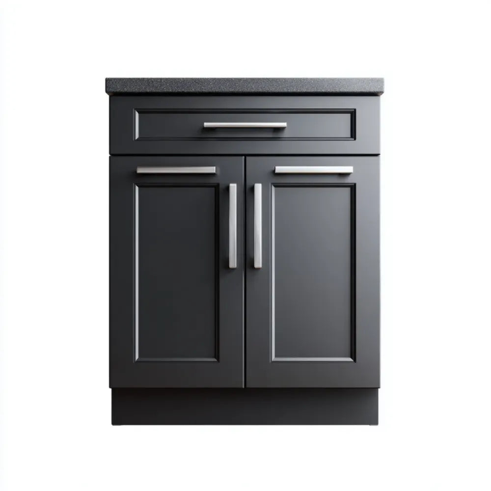 Kitchen Cabinet Wood 80x50x90 cm - Black - Modern Design