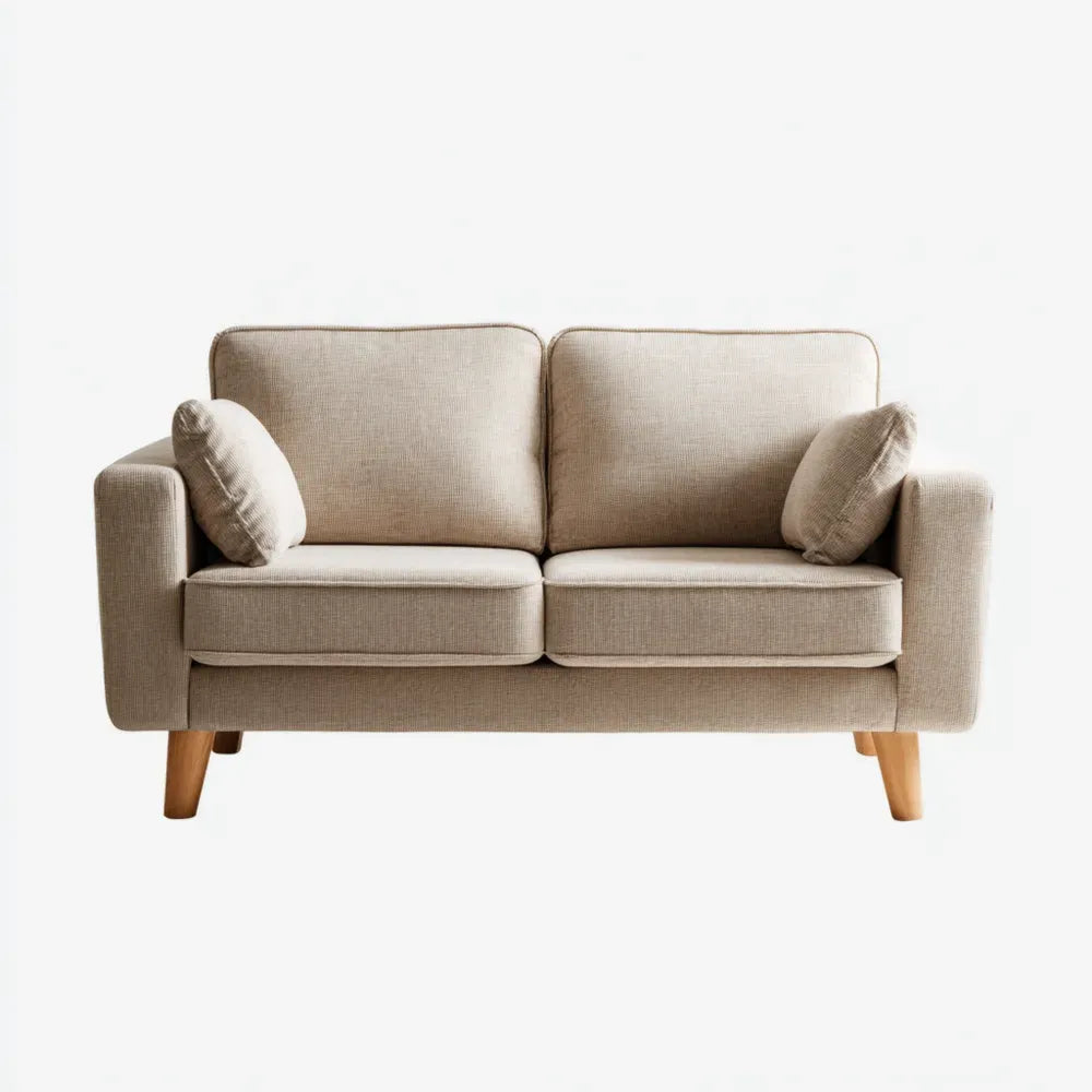 Sofa Set Fabric Upholstery 150x80x85 cm - Beige - Modern Design