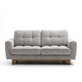Modern Sofa Set Fabric Upholstery 180x85x90 cm - Light Gray