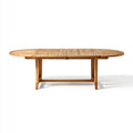 Extendable Dining Table Teak Wood 200x100x75 cm – Natural Finish – Contemporary Design