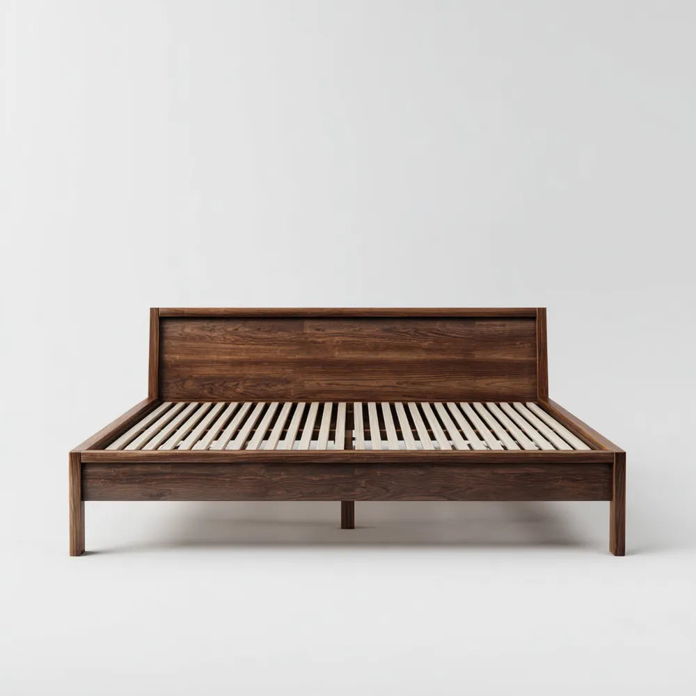 Wooden Bed Frame 213x203x90 cm - King Size Dark Brown - Modern Design